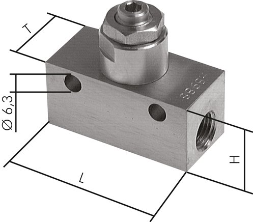 Exemplary representation: Choke valve / choke non-return valve of stainless steel
