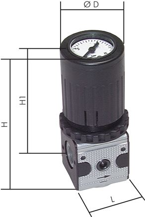 Exemplary representation: Pressure gauge regulator - Multifix