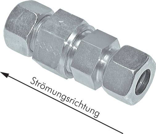 Exemplary representation: Check valve (galvanised steel)