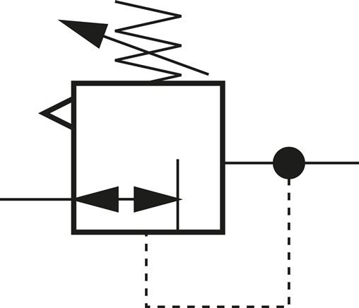 Schematic symbol: Pressure regulator