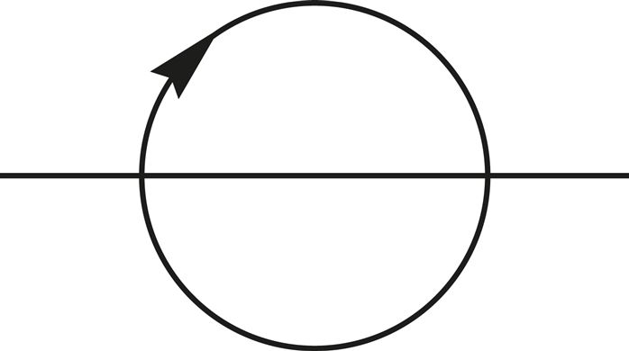Schematic symbol: Rotary feedthrough, 1-way