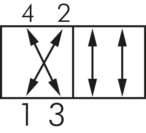 Schematic symbol: 4/2-way
