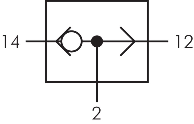 Schematic symbol: OR valve